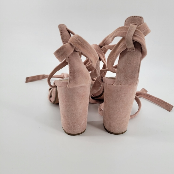 Steve Madden Christey light pink suede lacw up heels size 10 - Picture 5 of 6